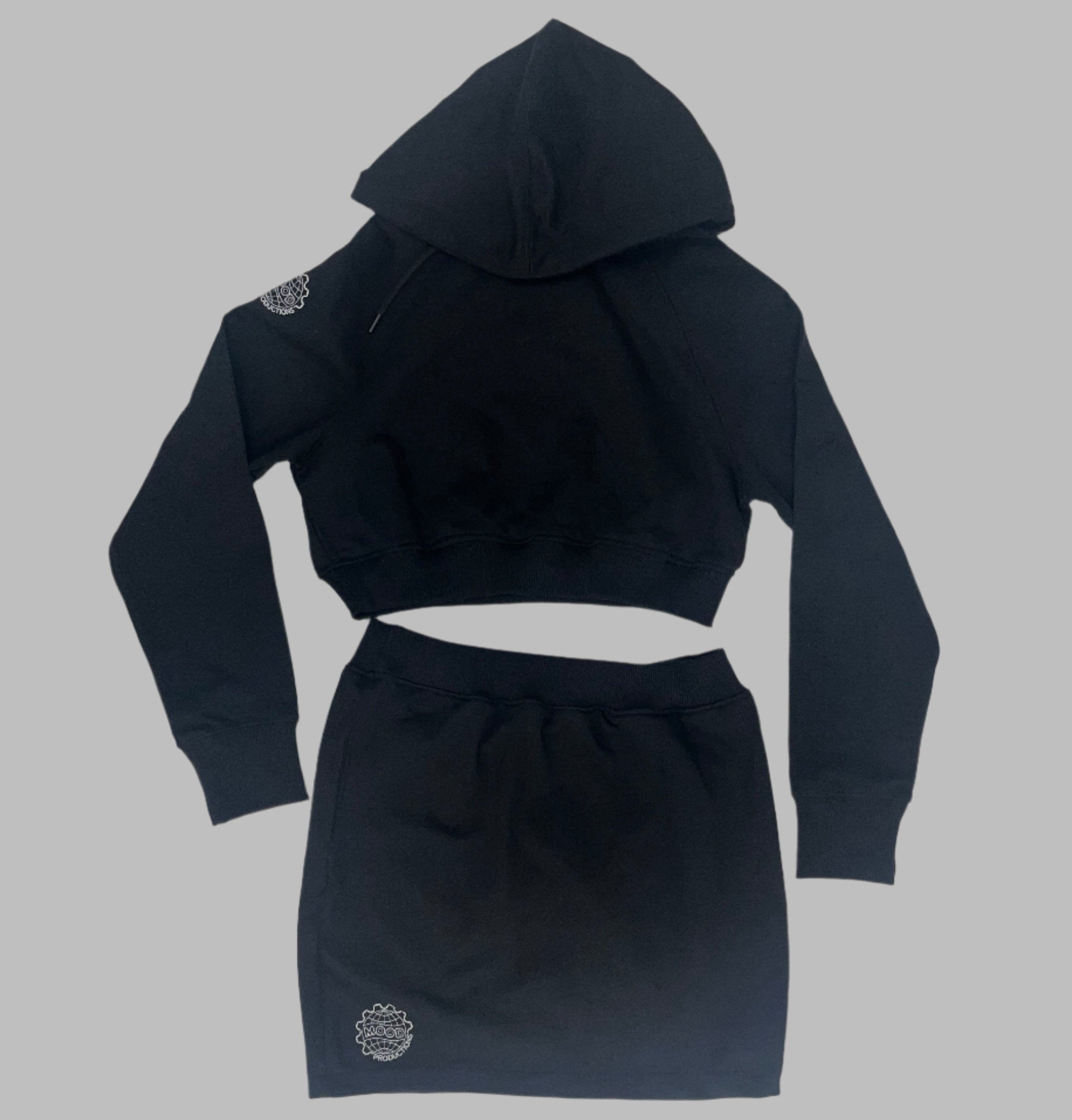 HOODIE SKIRT AND CROP TOP - SET