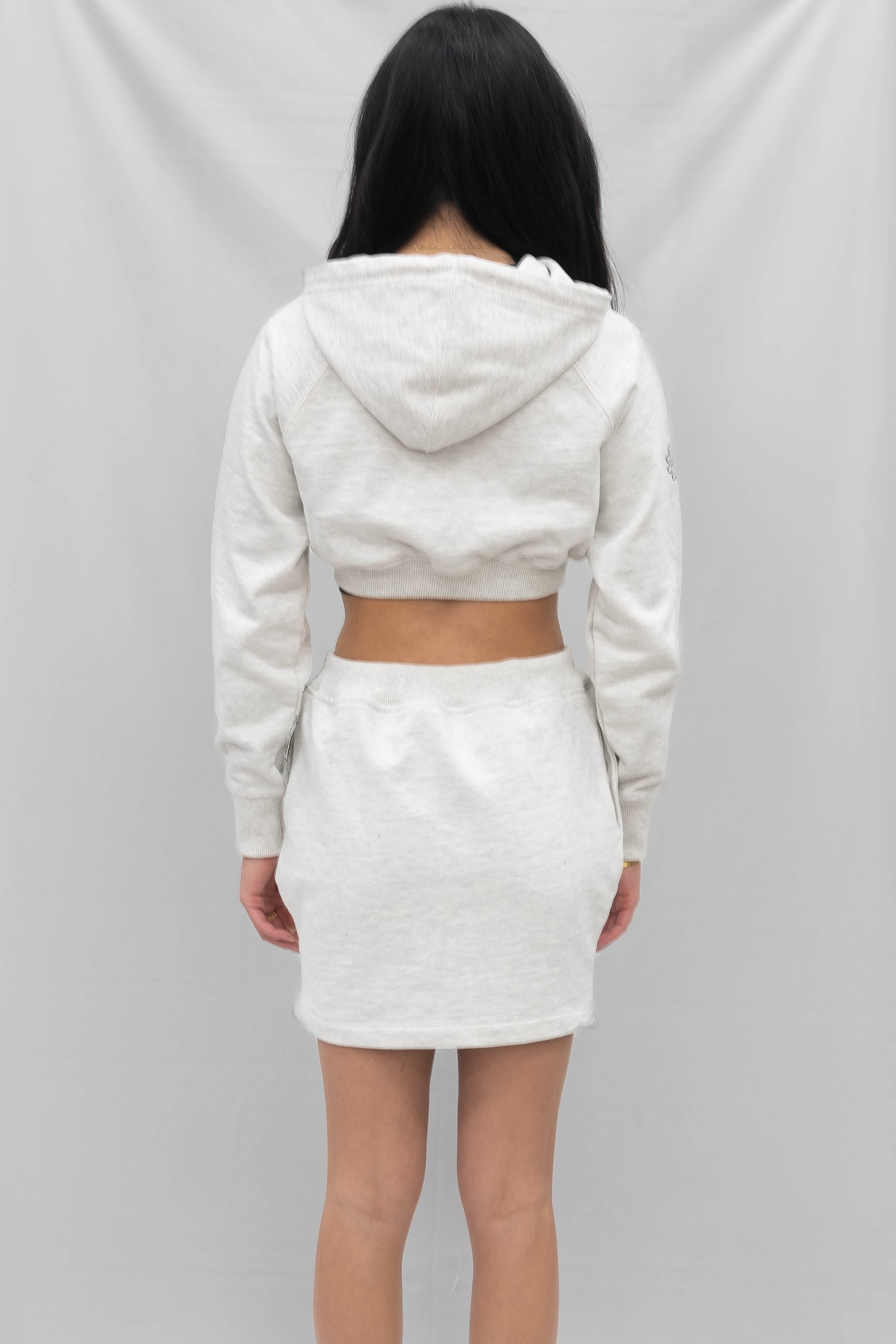 HOODIE SKIRT AND CROP TOP - SET